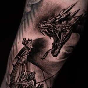 Midgardschlange Tattoo 